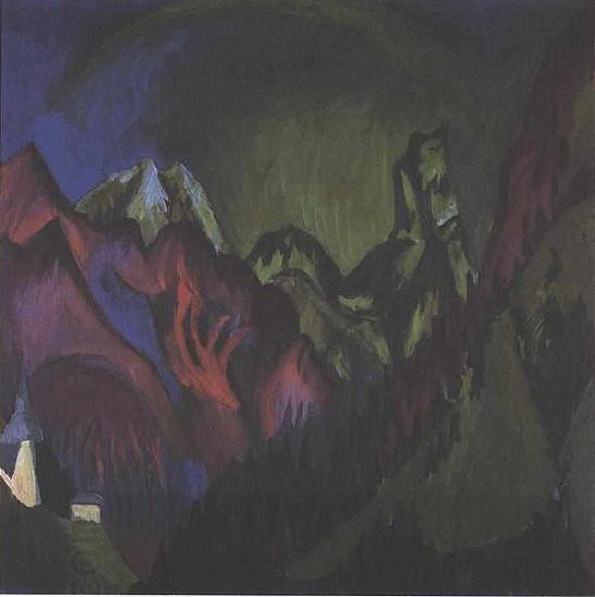 Ernst Ludwig Kirchner Tinzenhorn Zugen gorge near Monstein China oil painting art